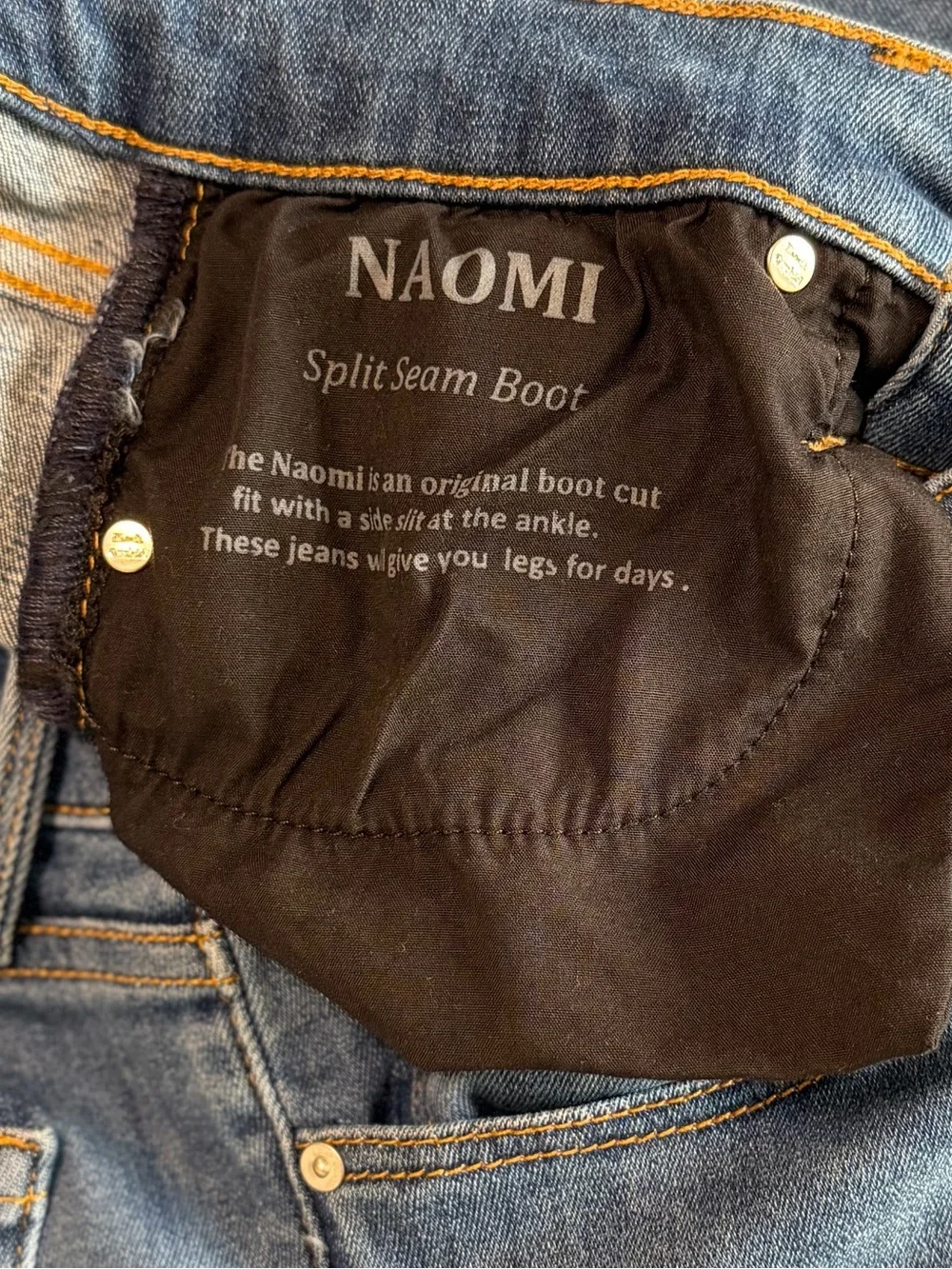 BLACK ORCHID Naomi Split Seam Bootcut Jeans Size 28 – Y2K Denim Stretch